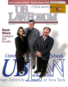 UB Law Forum cover volume 12, number 1