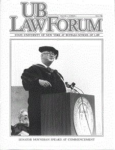 UB Law Forum cover volume 2, number 1