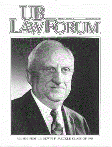 UB Law Forum cover volume 1, number 2