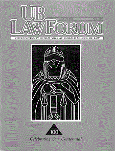 UB Law Forum cover volume 3, number 1
